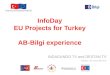 Info day . EU projects for Turkey. AB-Bilgi experience