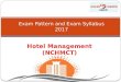 Hotel Management Exam pattern and Syllabus 2017