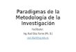Paradigmas de la Metodología de la Investigación