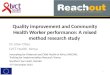 Quality improvement and Community Health Worker performance: A mixed method research study