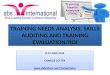 Training needs analysis, skills auditing and training