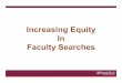 WE16 - Increasing Equity in Faculty Searches