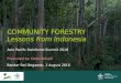 Community Forestry: Lessons from Indonesia