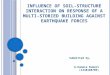INFLUENCE OF SOIL-STRUCTURE INTERACTION ON RESPONSE OF A MULTI-STORIED BUILDING AGAINST EARTHQUAKE FORCES