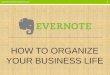 Randolf Kim Diokno How To Organize Your Business Life using Evernote