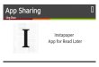 App sharing - Instapaper