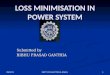 Loss minimisation in power system