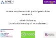 Let's Talk Research 2015 - Mark Sidaway -A new way to recruit participants into research