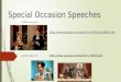 Week 10: Special occasion speeches
