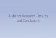 Audience research results and conclusions pdf version