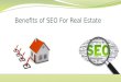 Benefits of seo for real estate