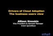 Intuit QuickBase at MassTLC Cloud Summit - Drivers of Cloud Adoption with Allison Mnookin