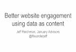 Better website engagement using data as content