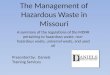 Management of Hazardous Waste in Missouri