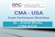 CMA (USA) Exam Techniques Workshop