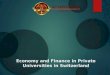 Economy and finance in private universities in switzerland