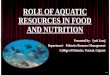 Role of aquatic resources in food and nutrition
