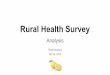 Slideshare    rural health survey analysis