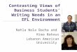 Contrasting Views of Business Students’ Writing Needs in an EFL Environment