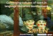 Converging cultures of open in language resources development