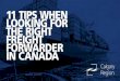 11 tips when looking for the right freight forwarder in Canada