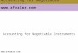 Accounting for Negotiable Instrument