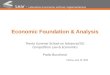 Economic foundation & Analysis