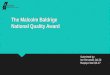 The MALCOM Baldrige national quality award