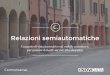 Relazioni Semiautomatiche - KnowData16, Bologna, 18/11/2016