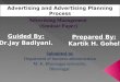 Advertising and advertising planning process
