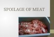 Spoilage of meat