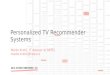 Personalized TV recommender systems - Marko Krstic