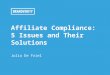 Affiliate Compliance: 5 Issues and Their Solutions