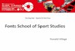 TCI 2016 Fonts School of Sport Studies