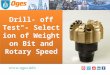Drill- off Test"- Selection of Weight on Bit and Rotary Speed
