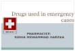Drugs  used in emergency cases
