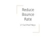 Reduce bounce rate: 17 Fool Proof Ways