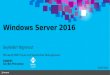 Windows server2016 presentation