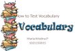 How to test vocabulary