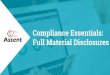 Compliance Essentials: Full Material Disclosures
