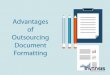 Advantages of Outsourcing Document Formatting