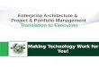 Enterprise Architecture & Project Portfolio Management 1/2