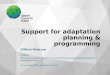 Support for Adaptation Planning and Programming