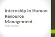 HR Internship Presentation
