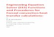 EES Functions and Procedures for Forced convection heat transfer