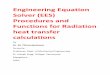 EES Procedures and Functions for Radiation heat transfer calculations