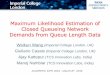 Maximum Likelihood Estimation of Closed Queueing Network Demands from Queue Length Data