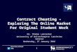 Contract Cheating – Exploring The Online Market For Original Student Work - University of Wolverhampton - 27 January 2016