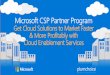Microsoft CSP Partner Program: Get Cloud Solutions to Market Faster & More Profitably through Cloud Enablement Services