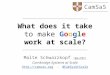 What does it take to make google work at scale